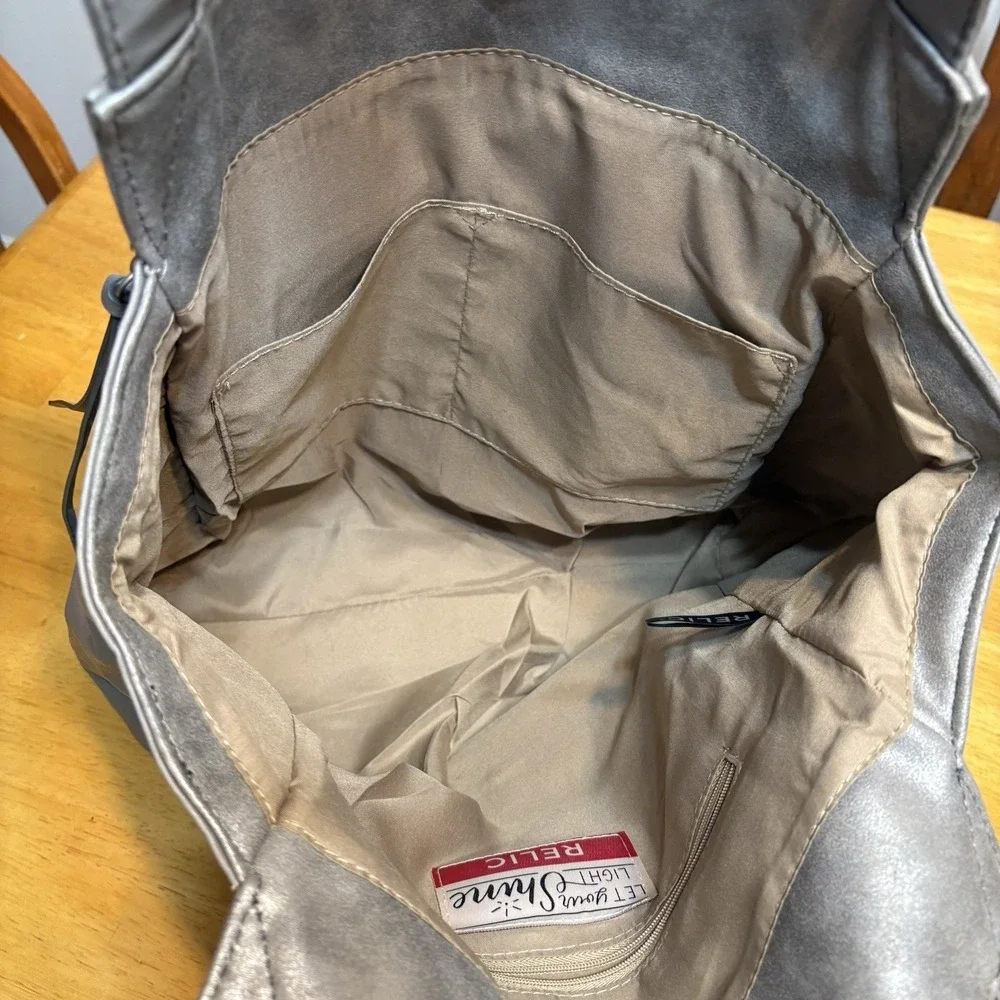 Relic Purse Shoulder Bag Brooke Tote Gray Stripes‎